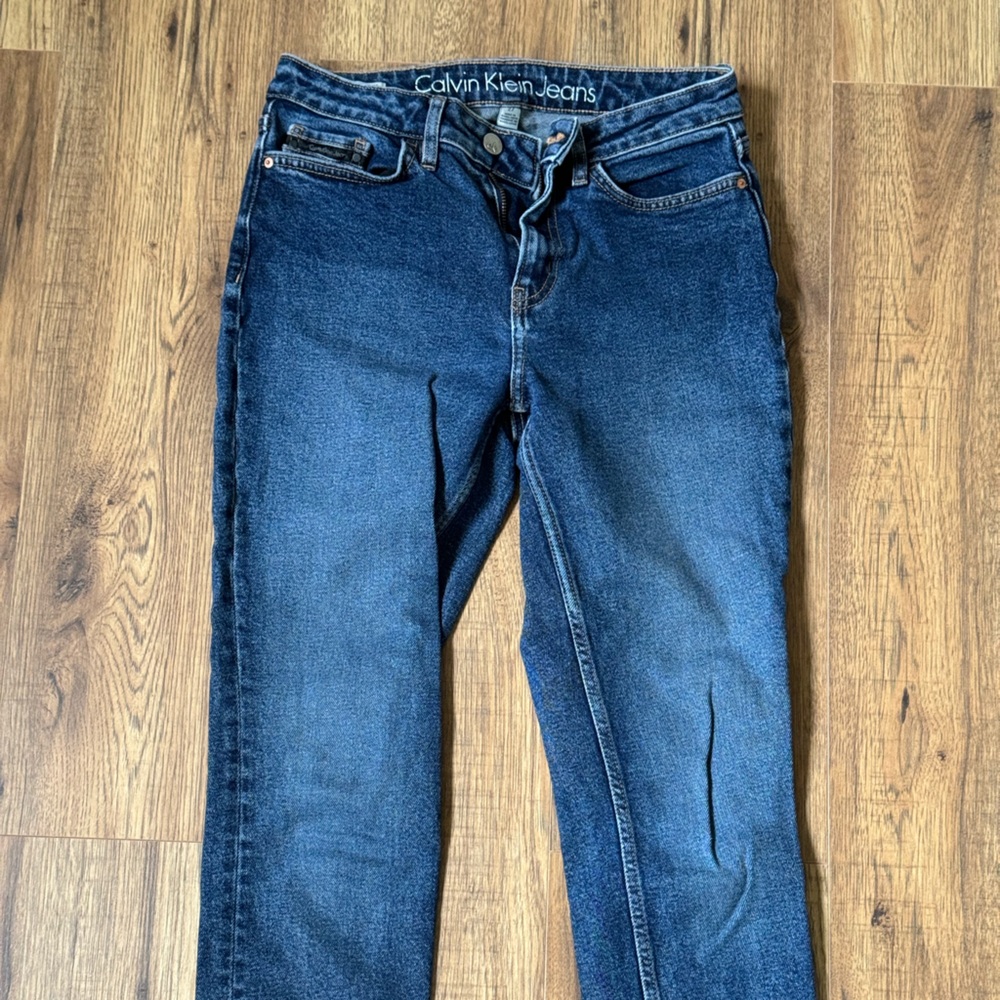 Calvin Klein Blue Straight Jeans Classic Denim